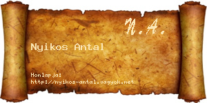 Nyikos Antal névjegykártya